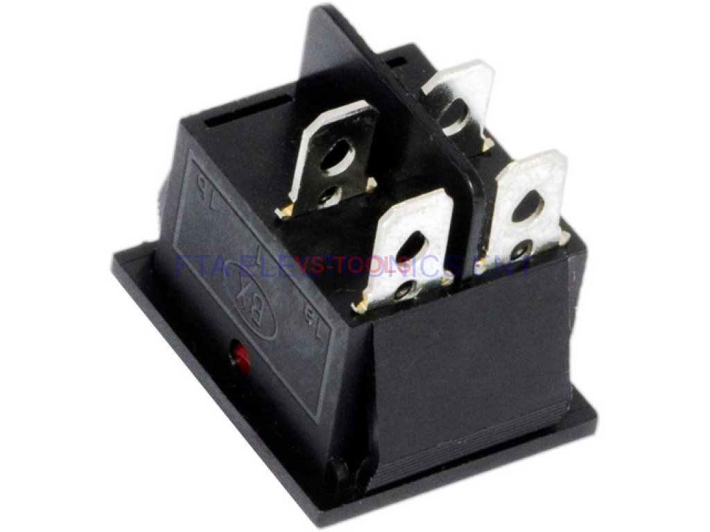 Red Button On-Off 4 Pin DPST Boat Rocker Switch 16A 250V ... double pole single throw light switch diagram 